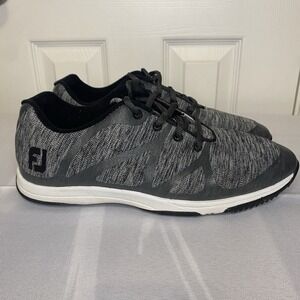 FJ FootJoy Athletic Shoe Golf Leisure Superflex‎ Black Gray Women's 8